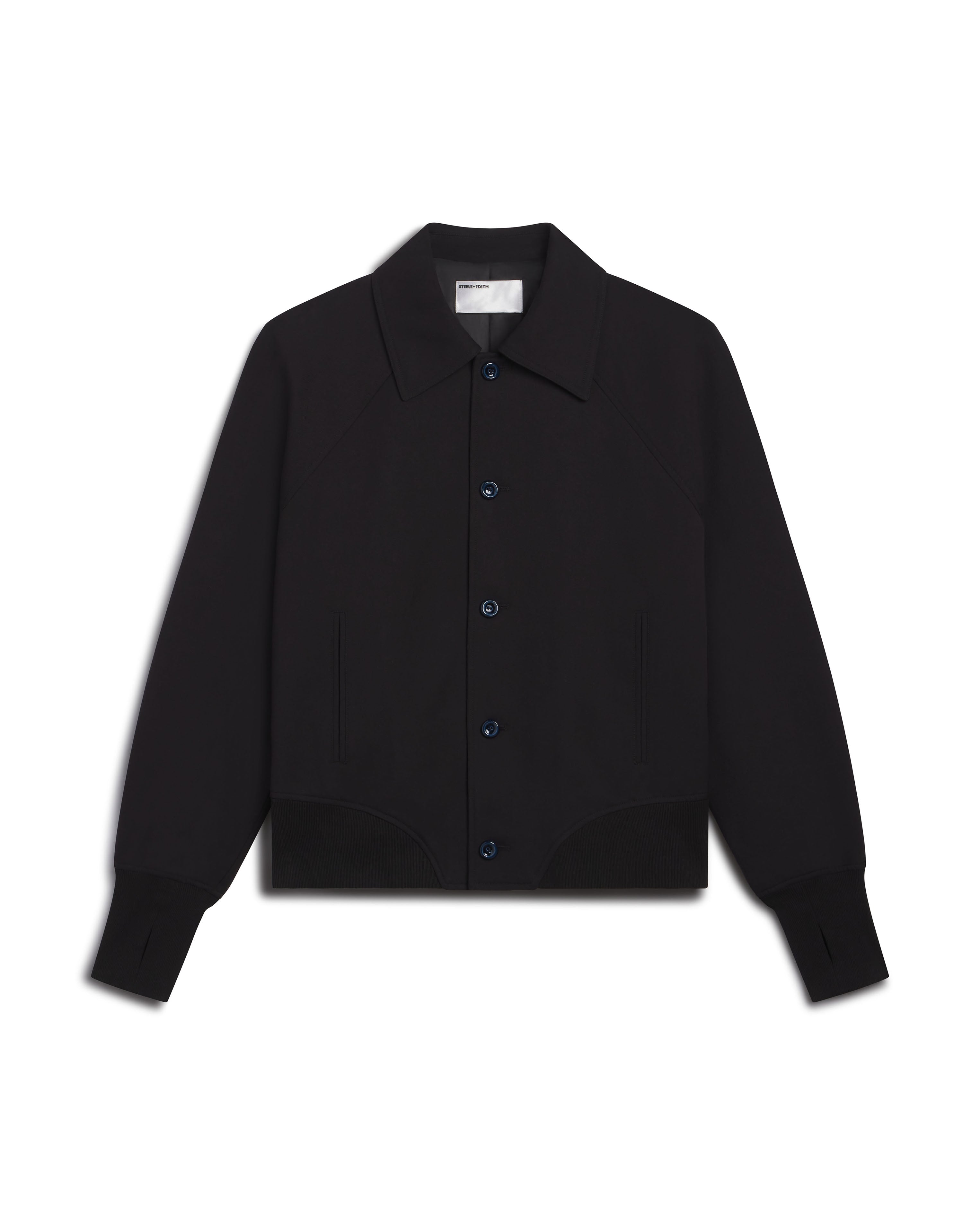 Embroidered Raglan Sports Jacket - Steele + Edith