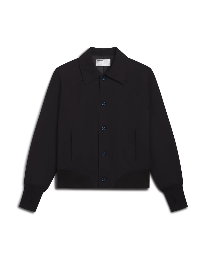 Embroidered Raglan Sports Jacket - Steele + Edith